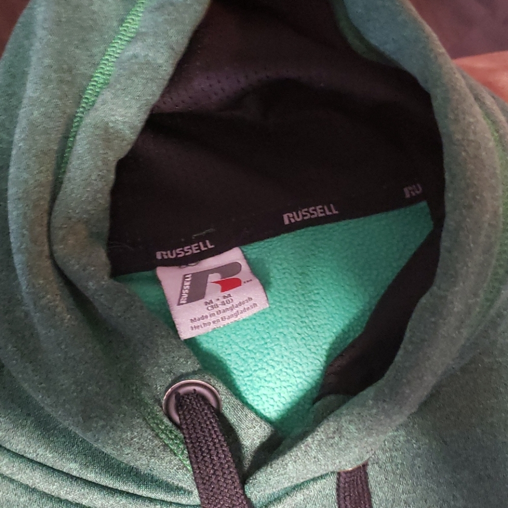 Russell Green Hoodie Size Medium - Picture 8 of 9